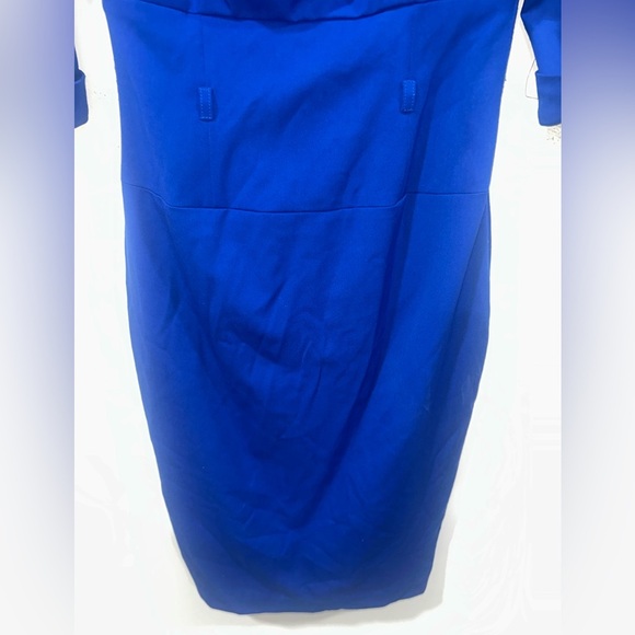 NEW Black Halo Classic Quarter Sleeve Jackie O Sheath Dress Blue Size 4 - Picture 4 of 10